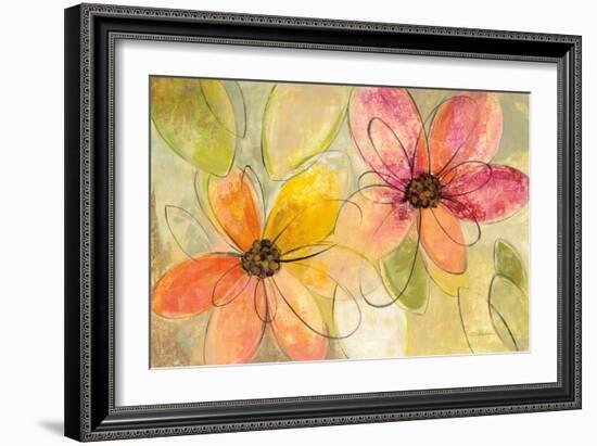 Neon Floral V2-Silvia Vassileva-Framed Art Print