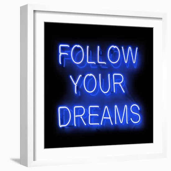 Neon Follow Your Dreams BB-Hailey Carr-Framed Art Print