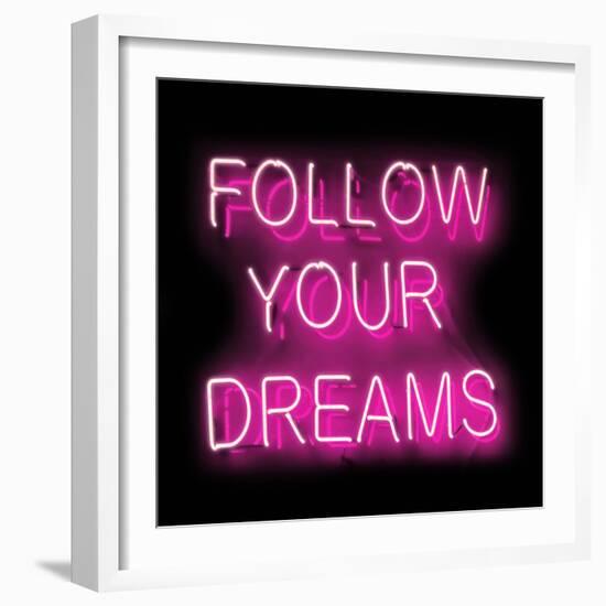 Neon Follow Your Dreams PB-Hailey Carr-Framed Art Print