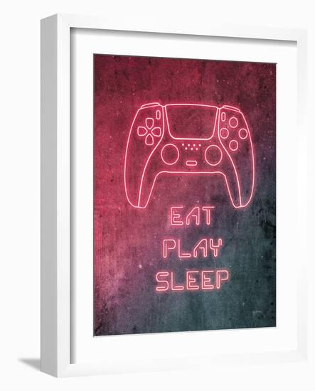 Neon Gamer I Red-Mary Urban-Framed Art Print