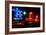 Neon Glow, Ocean Boulevard , Miami Beach-George Oze-Framed Photographic Print