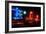 Neon Glow, Ocean Boulevard , Miami Beach-George Oze-Framed Photographic Print