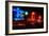 Neon Glow, Ocean Boulevard , Miami Beach-George Oze-Framed Photographic Print