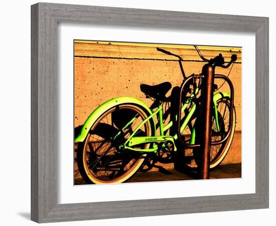 Neon Green Bike-Jody Miller-Framed Photographic Print