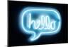 Neon Hello AB-Hailey Carr-Mounted Art Print