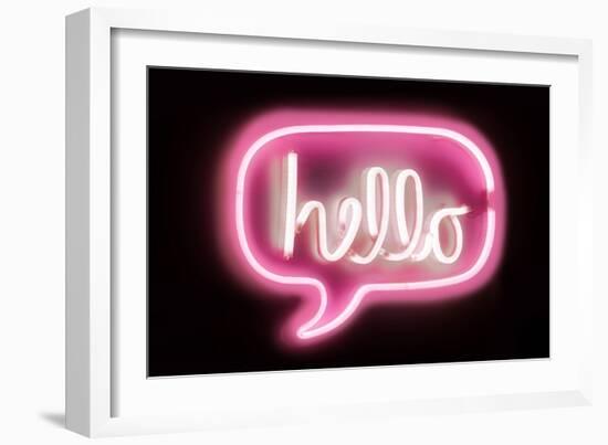 Neon Hello PB-Hailey Carr-Framed Art Print