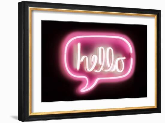 Neon Hello PB-Hailey Carr-Framed Art Print