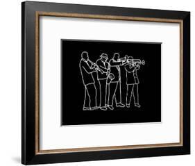 Neon Horn Band New Orleans Style-Rich LaPenna-Framed Photographic Print
