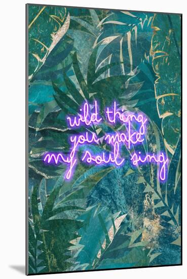 Neon Jungle Typography-Sarah Manovski-Mounted Giclee Print