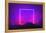Neon light frame glowing in rocks. Energy square, show-Michal Bednarek-Framed Stretched Canvas