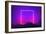 Neon light frame glowing in rocks. Energy square, show-Michal Bednarek-Framed Art Print