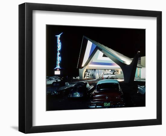 Neon Lights Glowing Outside Bowlero Lanes Bowling Alley, San Diego, California, 1958-Ralph Crane-Framed Photographic Print