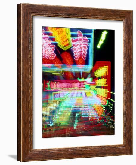 Neon Lights in Jordan and Mong Kok District, Hong Kong, China-Russell Gordon-Framed Photographic Print