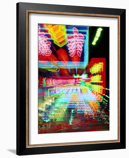 Neon Lights in Jordan and Mong Kok District, Hong Kong, China-Russell Gordon-Framed Photographic Print