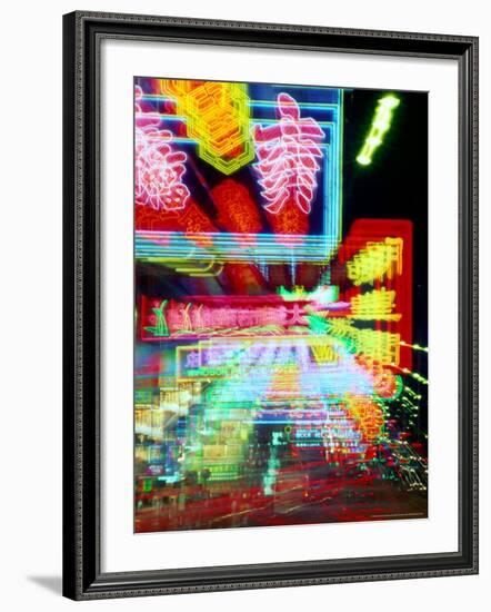 Neon Lights in Jordan and Mong Kok District, Hong Kong, China-Russell Gordon-Framed Photographic Print