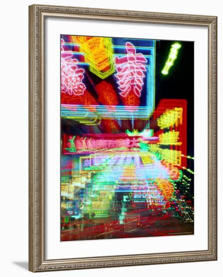 Neon Lights in Jordan and Mong Kok District, Hong Kong, China-Russell Gordon-Framed Photographic Print