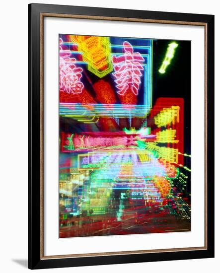 Neon Lights in Jordan and Mong Kok District, Hong Kong, China-Russell Gordon-Framed Photographic Print