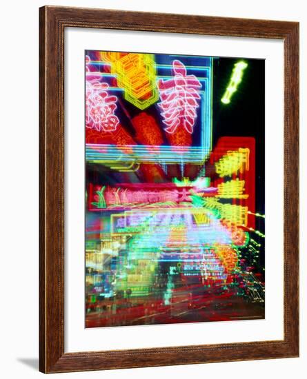 Neon Lights in Jordan and Mong Kok District, Hong Kong, China-Russell Gordon-Framed Photographic Print