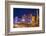 Neon Lights on Las Vegas Strip at Dusk with Car Headlights Leaving Streaks of Light-Eleanor Scriven-Framed Photographic Print