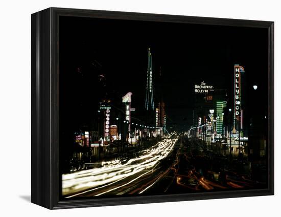 Neon Lights Shining in Hollywood-Ralph Crane-Framed Premier Image Canvas