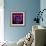 Neon Lion-null-Framed Premium Giclee Print displayed on a wall