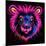 Neon Lion-null-Mounted Art Print