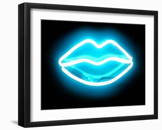 Neon Lips AB-Hailey Carr-Framed Art Print