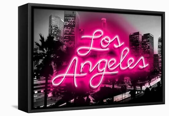 Neon Los Angeles PB-Hailey Carr-Framed Stretched Canvas