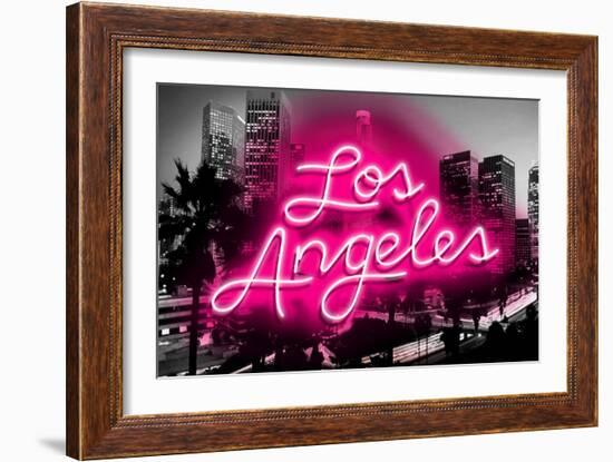 Neon Los Angeles PB-Hailey Carr-Framed Art Print