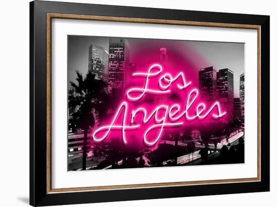 Neon Los Angeles PB-Hailey Carr-Framed Art Print