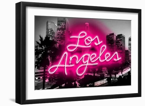 Neon Los Angeles PB-Hailey Carr-Framed Art Print