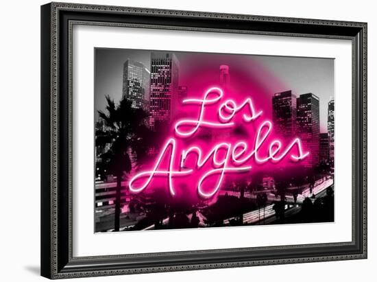 Neon Los Angeles PB-Hailey Carr-Framed Art Print