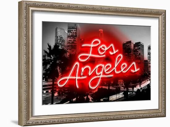 Neon Los Angeles RB-Hailey Carr-Framed Art Print