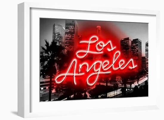 Neon Los Angeles RB-Hailey Carr-Framed Art Print