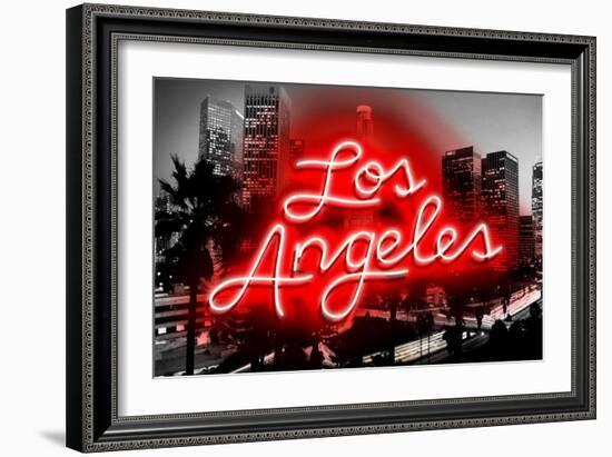 Neon Los Angeles RB-Hailey Carr-Framed Art Print