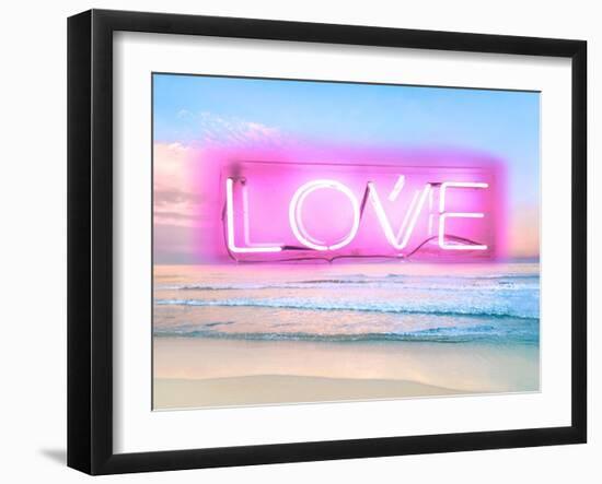 Neon Love Beach PB-Hailey Carr-Framed Art Print