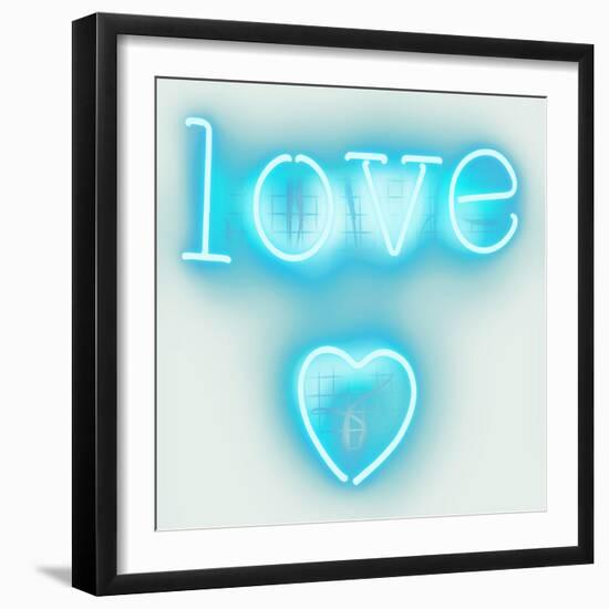 Neon Love Heart AW-Hailey Carr-Framed Art Print