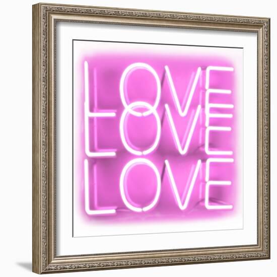 Neon Love Love Love PW-Hailey Carr-Framed Art Print