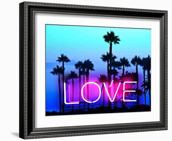 Neon Love Palms PB-Hailey Carr-Framed Art Print