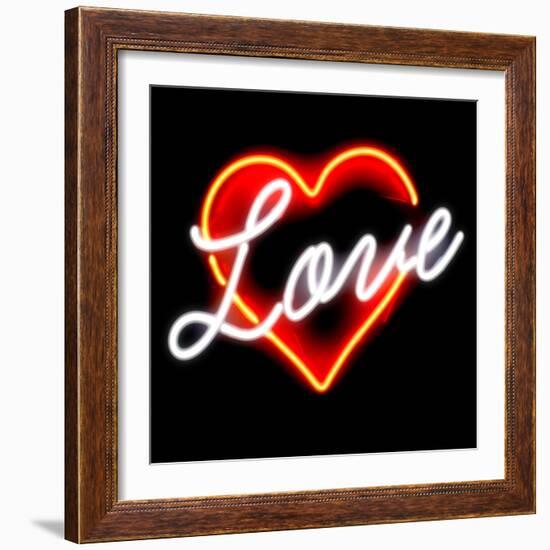 Neon Love RB-Hailey Carr-Framed Art Print