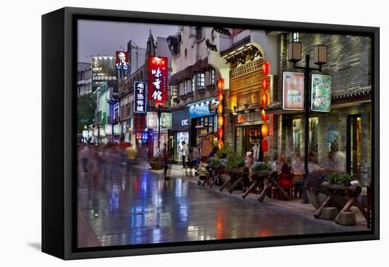 Neon Market Street, Guilin, China-Darrell Gulin-Framed Premier Image Canvas