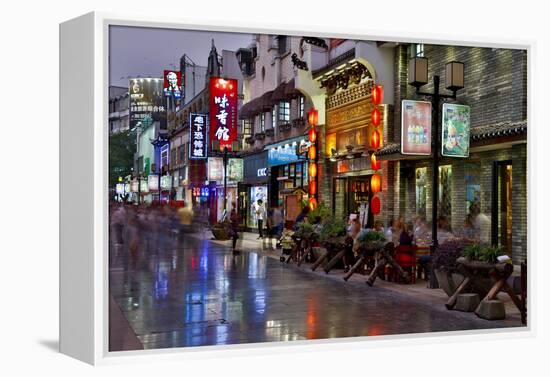 Neon Market Street, Guilin, China-Darrell Gulin-Framed Premier Image Canvas