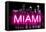 Neon Miami PB-Hailey Carr-Framed Stretched Canvas