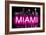 Neon Miami PB-Hailey Carr-Framed Art Print