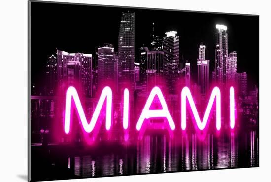 Neon Miami PB-Hailey Carr-Mounted Art Print