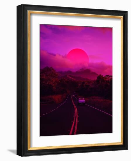 Neon Mountain-Ritvik takkar-Framed Giclee Print