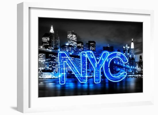 Neon New York City BB-Hailey Carr-Framed Art Print