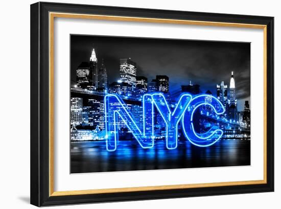 Neon New York City BB-Hailey Carr-Framed Art Print