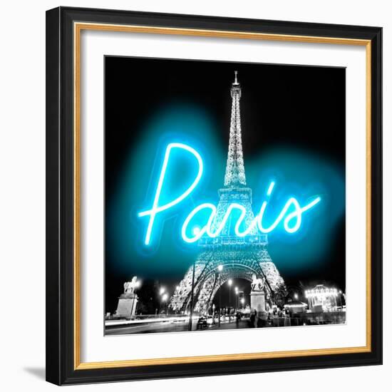 Neon Paris AB-Hailey Carr-Framed Art Print