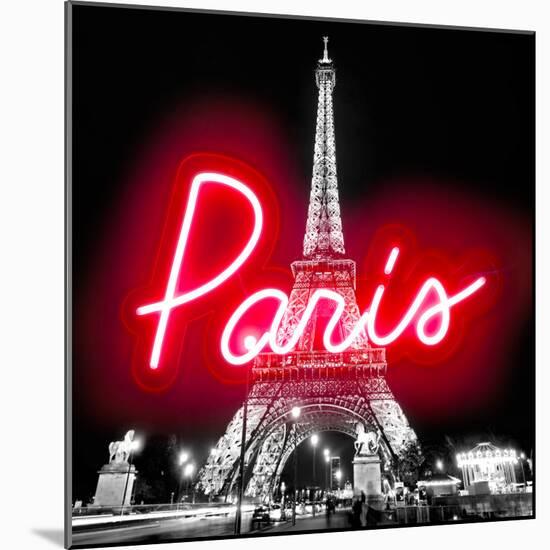 Neon Paris RB-Hailey Carr-Mounted Art Print